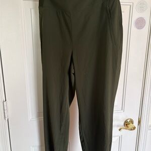 Athleta Dark Green Straight Leg Pants